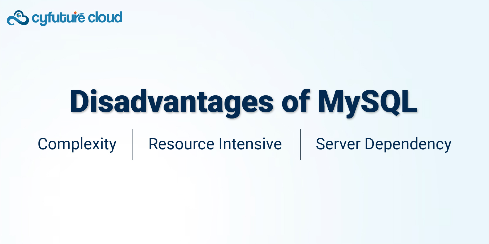 Disadvantages of MySQL